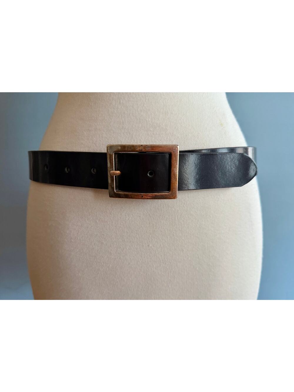 GAP Black Italian Leather Belt Womens sz 32